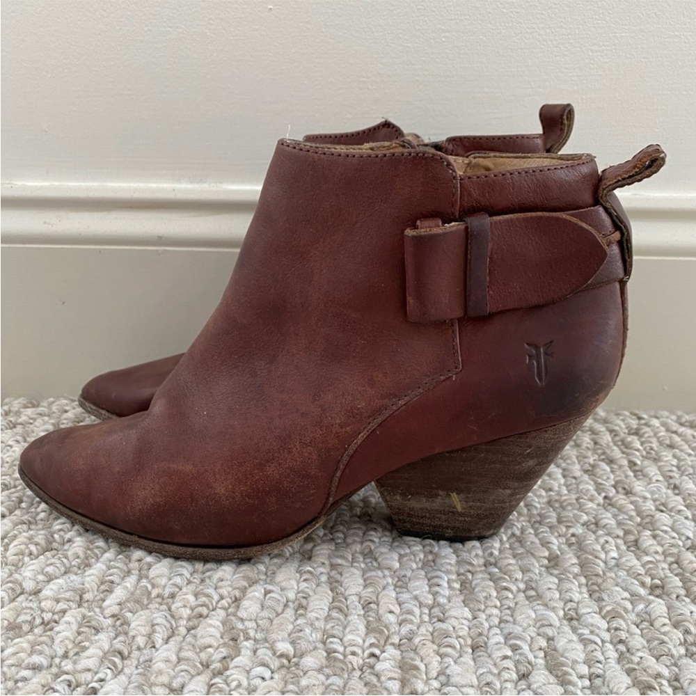Frye Brown Leather Ankle Boots